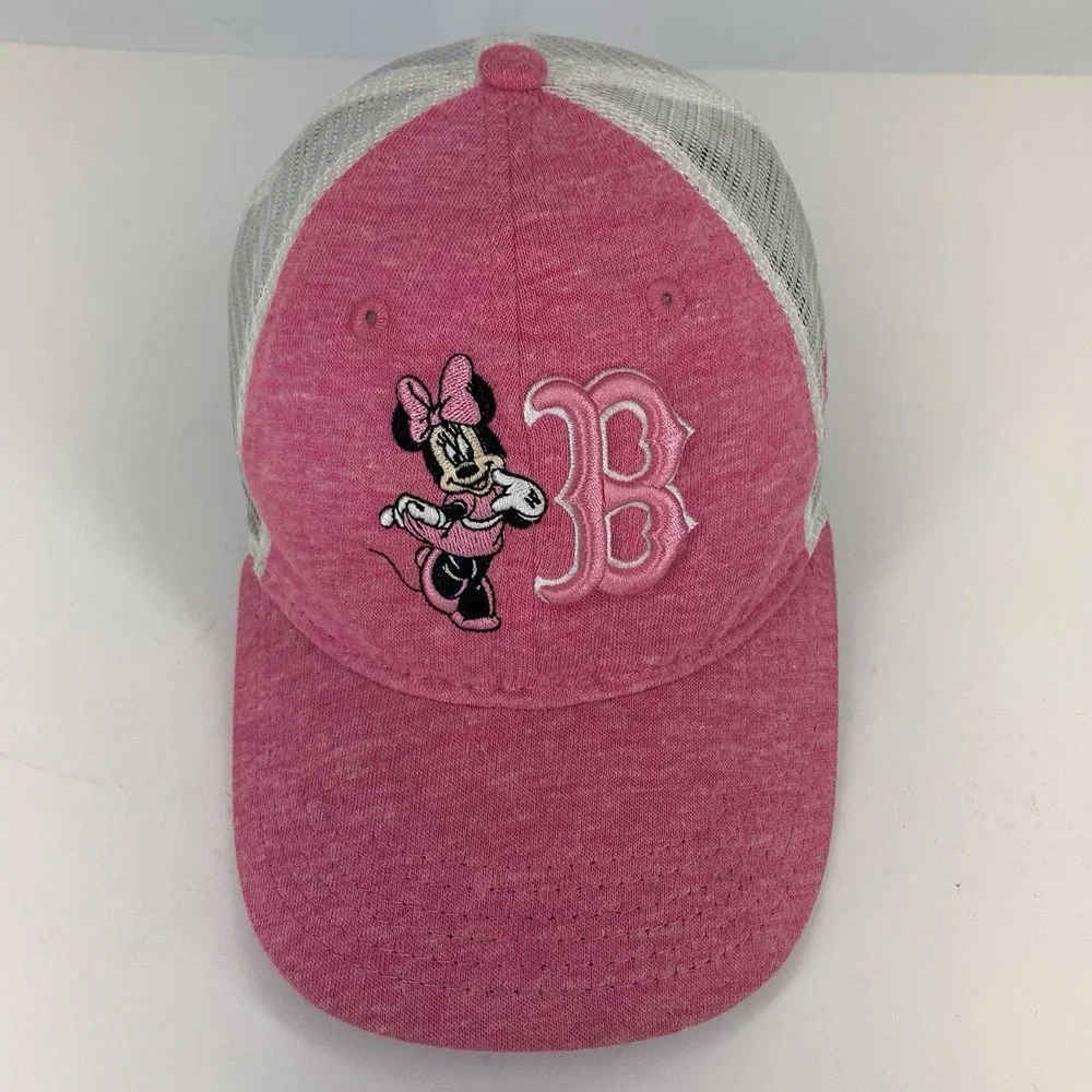 Minnie Mouse Boston Red Sox Hat Disney MLB Youth Child Pink Baseball Cap New Era